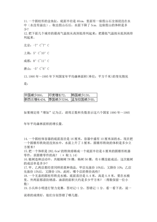 六年级小升初数学应用题50道（历年真题）.docx