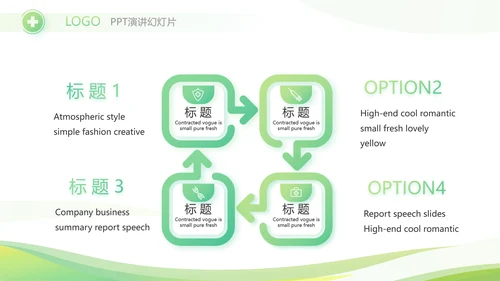 绿色清新大气医药公司宣传介绍PPT