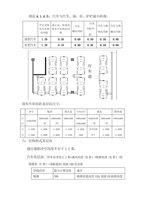 地下车库标准设计