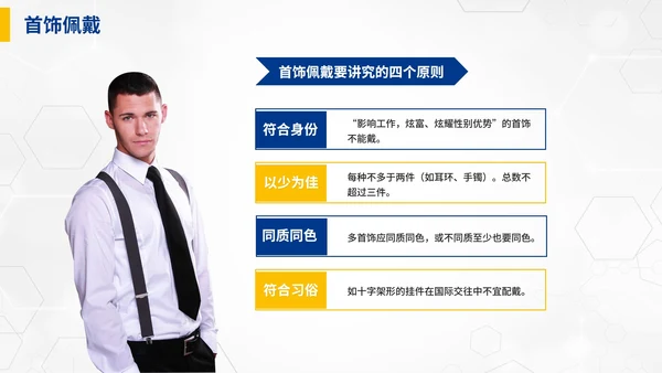蓝色商务职业礼仪培训PPT模板