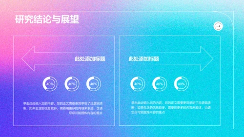 蓝粉色弥散渐变通用专业开题报告PPT演示模板