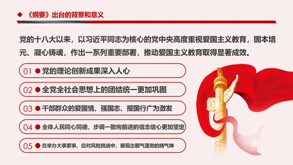 学习解读新时代爱国主义教育实施纲要PPT模板