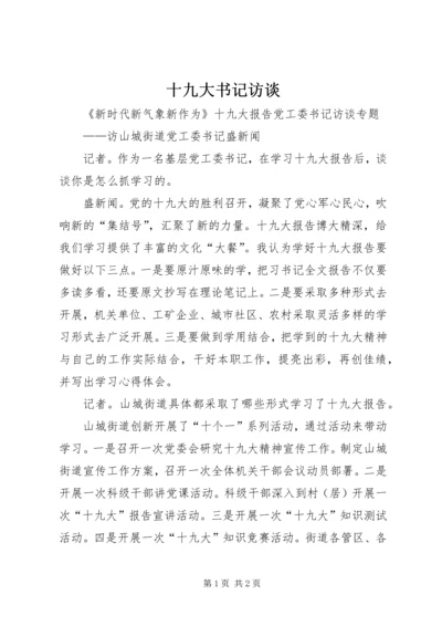 十九大书记访谈 (4).docx