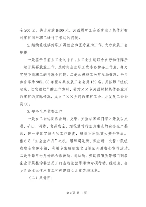 乡镇群团组织年终工作总结.docx