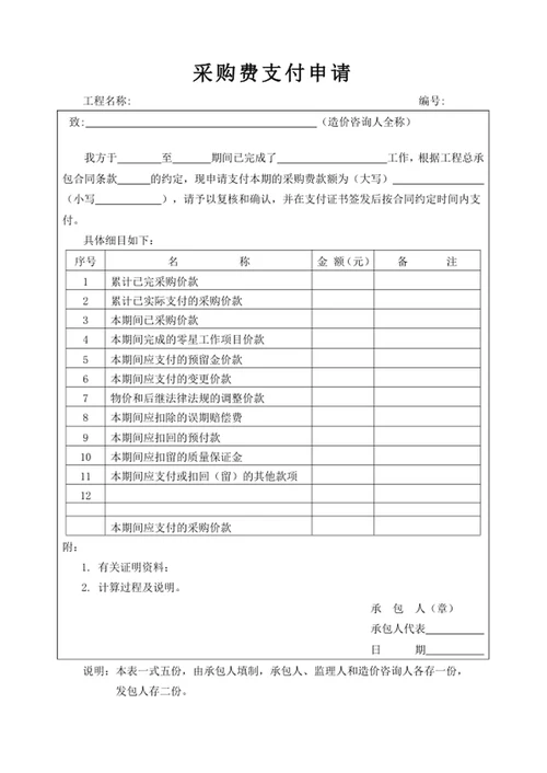 采购费支付申请