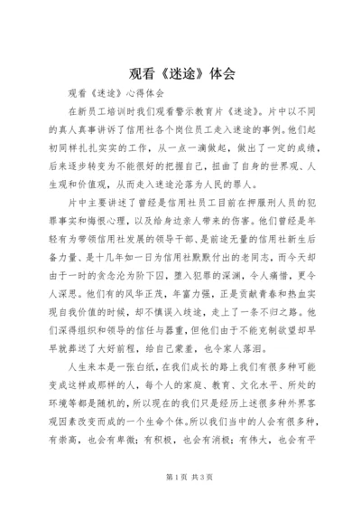 观看《迷途》体会 (2).docx