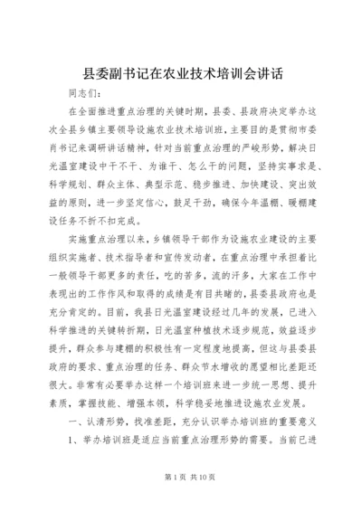 县委副书记在农业技术培训会讲话.docx