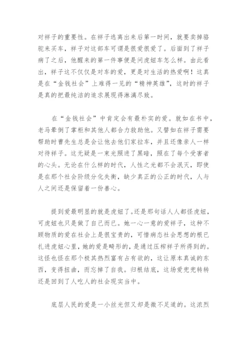 骆驼祥子小论文1000字(精选4篇).docx