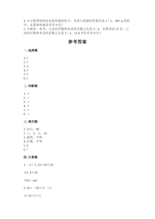 北师大版数学六年级下册期末测试卷审定版.docx