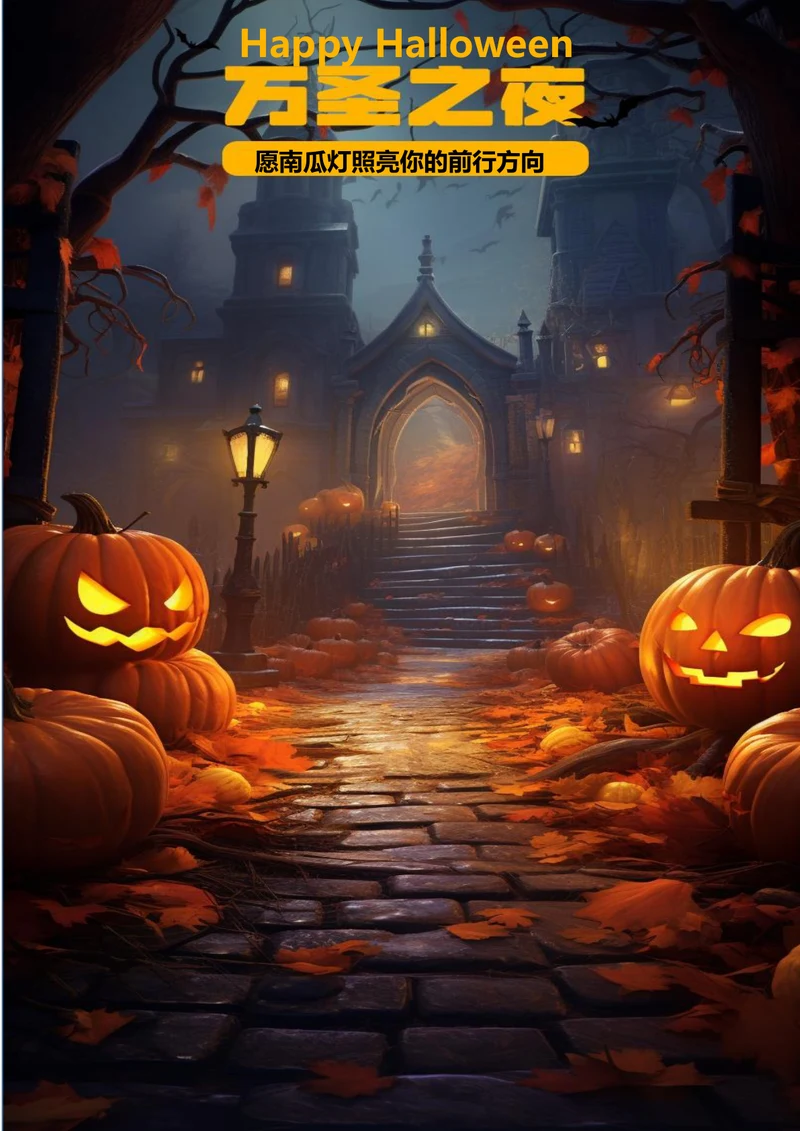 卡通万圣之夜万圣节海报
