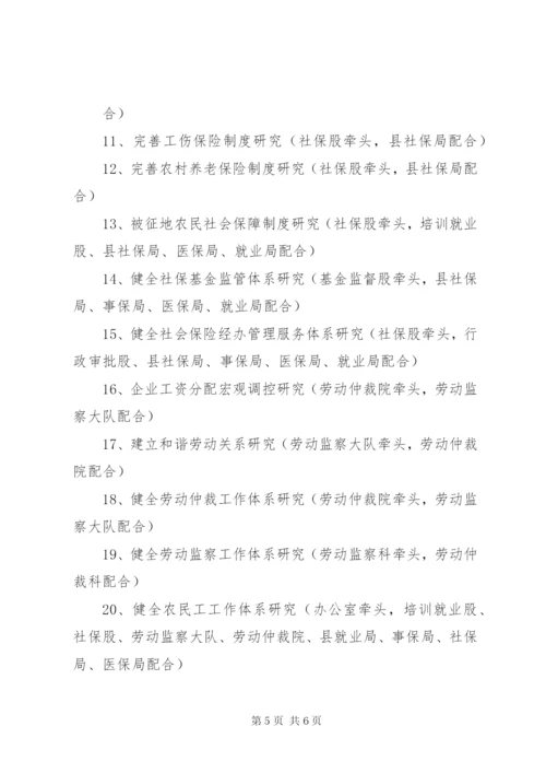 县政府十二五劳动和社会保障事业编制工作方案.docx