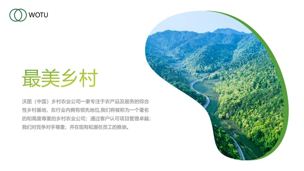 绿色乡村文化旅游新农村建设农业PPT模板