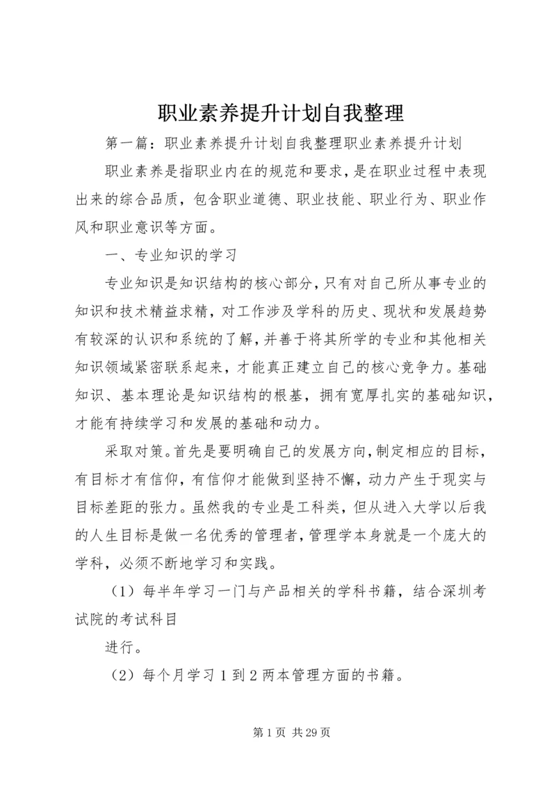 职业素养提升计划自我整理.docx