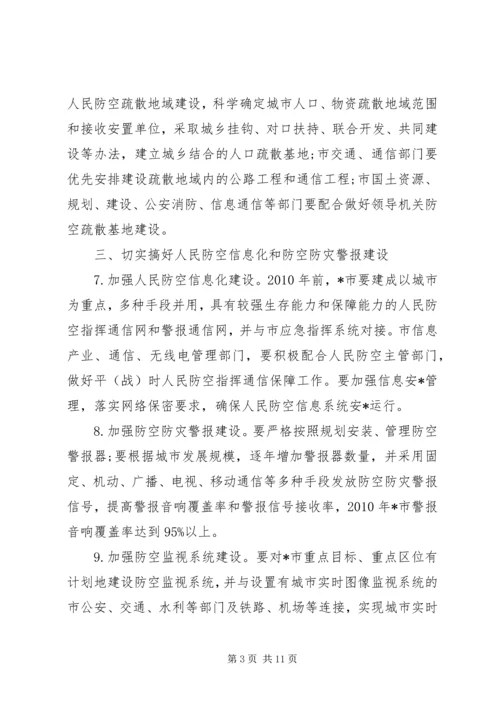 人民防空应急指挥工作实施意见.docx