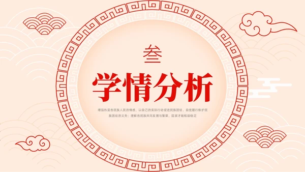 红色简约中国风边框民族团结教学设计PPT课件