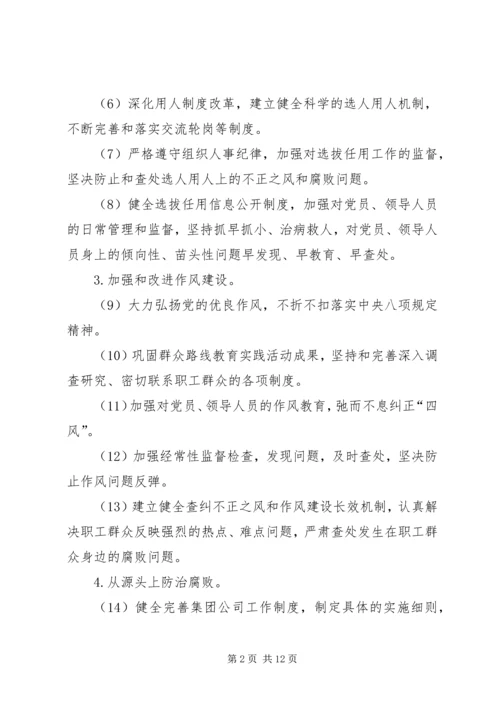 招商促进局领导班子成员XX年度落实党风廉政建设主体责任工作清单 (5).docx