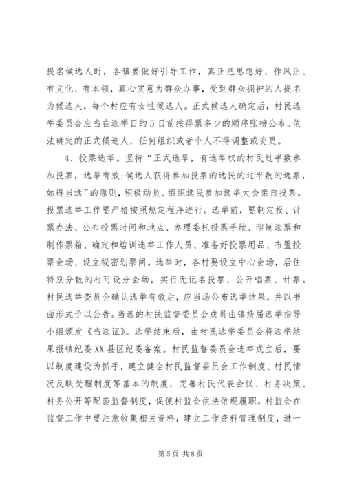 全县村民监督选举工作意见.docx