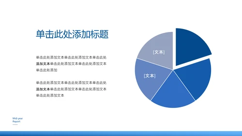 蓝色医疗职业风年中述职PPT模板