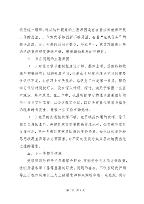 支行党支部委员会对照检查材料.docx