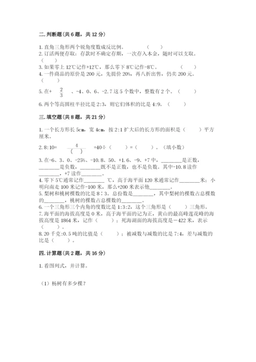 额尔古纳市六年级下册数学期末测试卷（模拟题）.docx