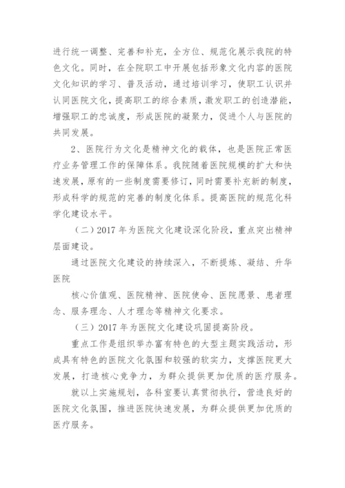 科室文化建设实施方案.docx