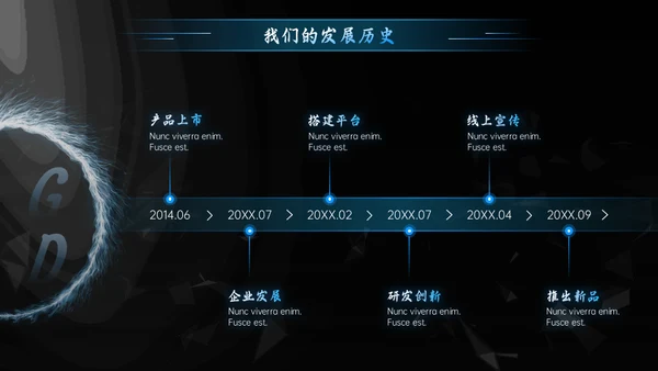 公司年度盛典新征途聚焦黑洞漩涡通用PPT模板