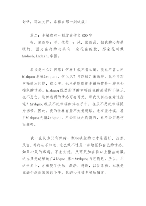 幸福在那一刻绽放作文800字(精选4篇).docx