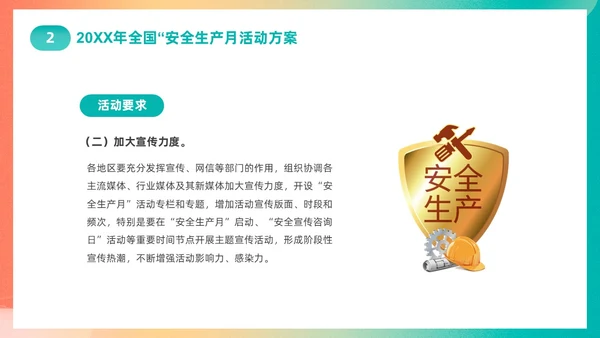 渐变简约第22个全国安全生产月主题宣传PPT
