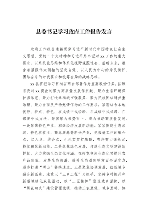 【研讨发言】学习政府工作报告发言材料-7篇.docx