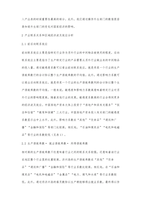 中国商业地产投资对济州岛区域经济的波及效应研究.docx