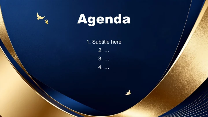 蓝色烫金商务风市场调研报告PPT主题模板