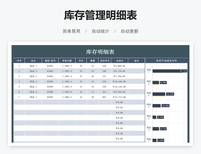 库存管理明细表