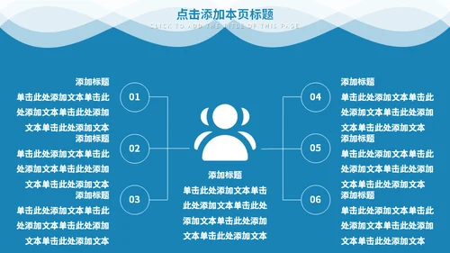 蓝色简约风商务汇报通用PPT模板
