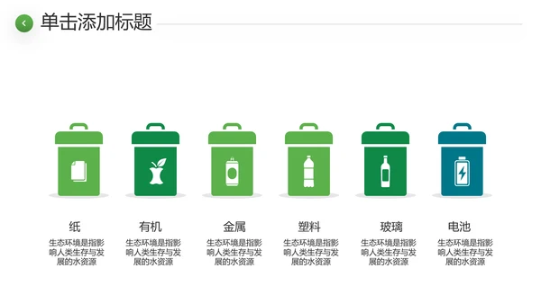 绿色环境整治环保生态文明城市PPT模板