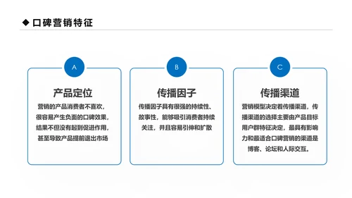 蓝色商务口碑营销团队管理企业培训PPT模板
