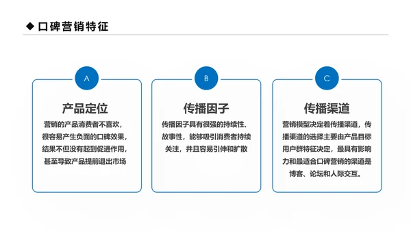 蓝色商务口碑营销团队管理企业培训PPT模板