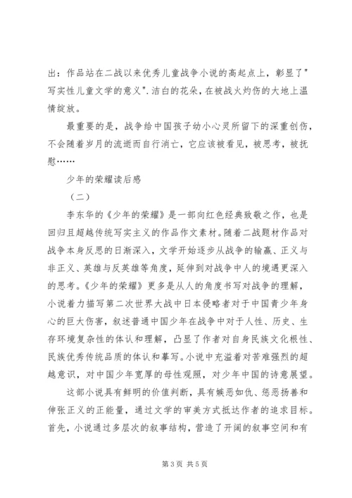 少年的荣耀读后感 (3).docx
