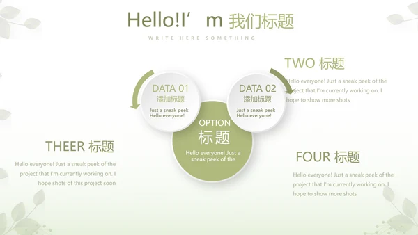 绿色清新春季护肤动态PPT