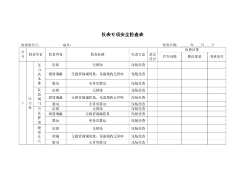 仪表专项安全检查表.docx