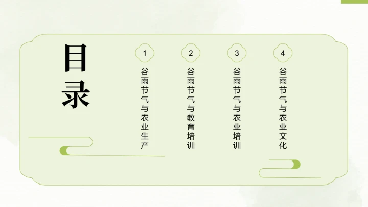 二十四节气谷雨PPT模板