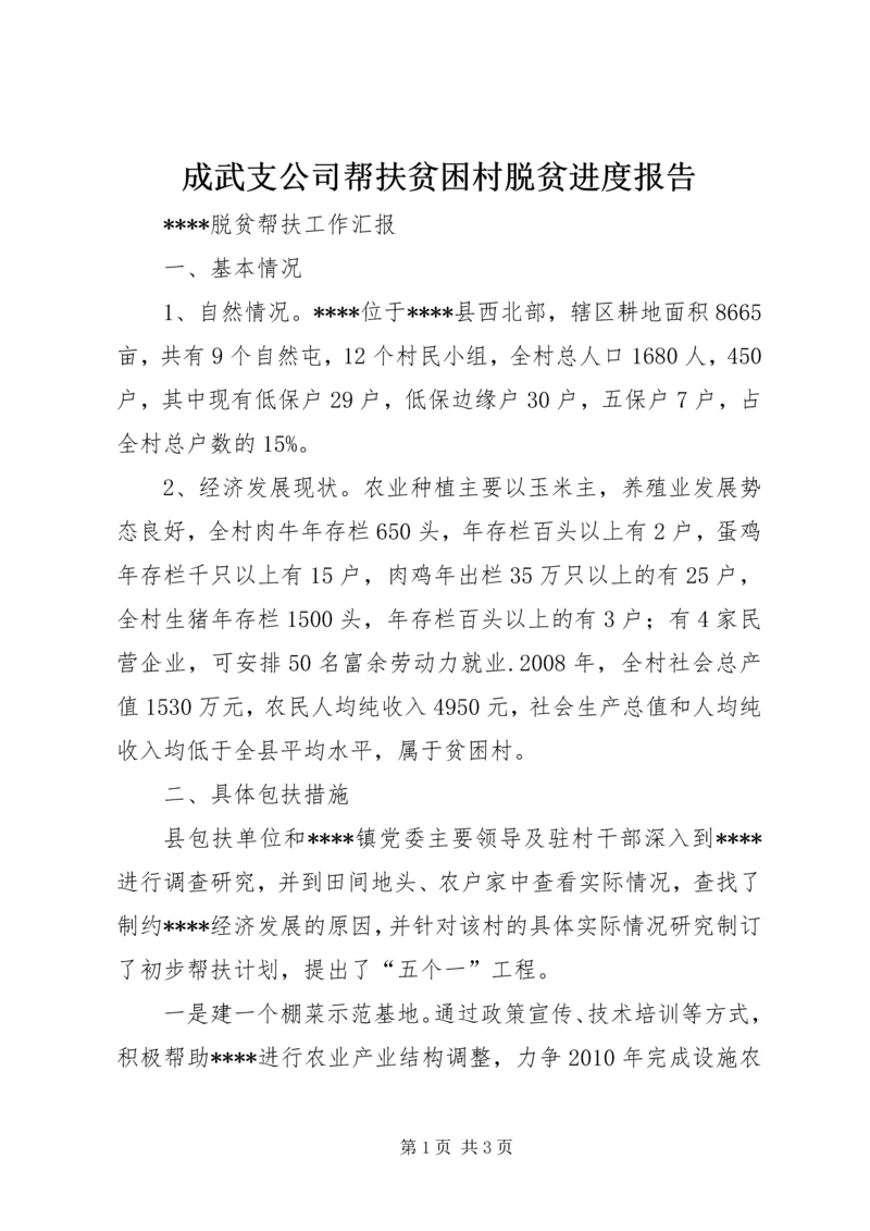 成武支公司帮扶贫困村脱贫进度报告.docx