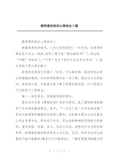 教师课改培训心得体会5篇.docx