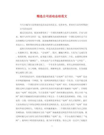精编之精选公司活动总结范文.docx