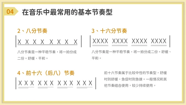 卡通风音乐课堂的节奏训练PPT模板
