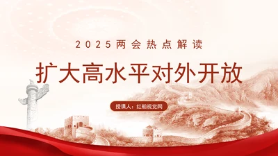2025两会热点解读扩大高水平对外开放ppt