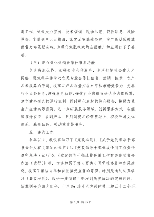 供销社防震减灾自查报告与供销社领导干部述职述廉报告.docx