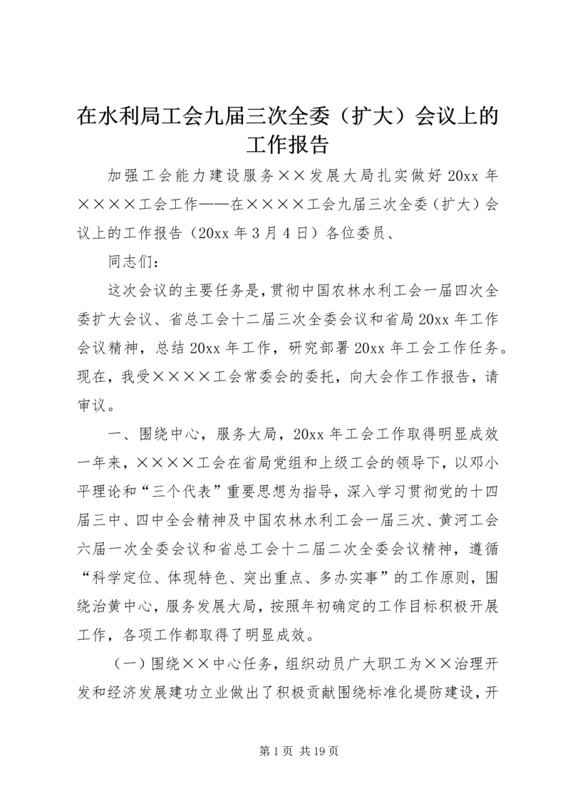 在水利局工会九届三次全委（扩大）会议上的工作报告 (3).docx