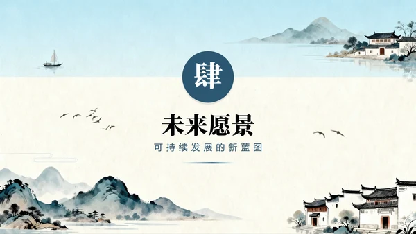 手绘清新水彩风我的家乡介绍城市介绍PPT模板