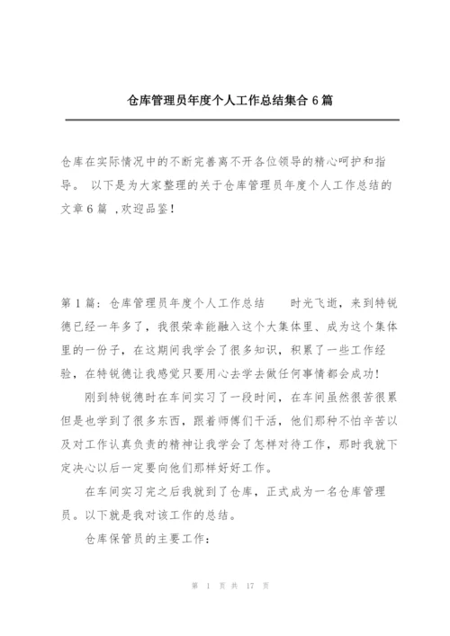 仓库管理员年度个人工作总结集合6篇.docx