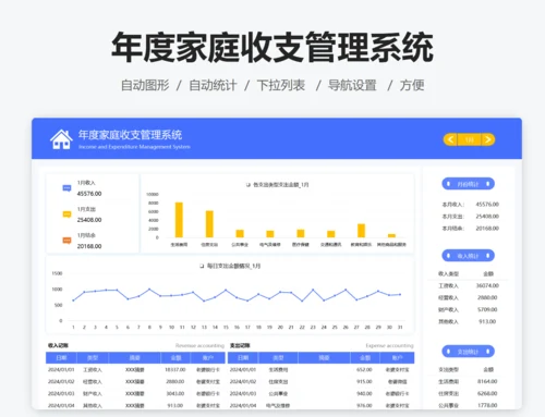 年度家庭收支管理系统